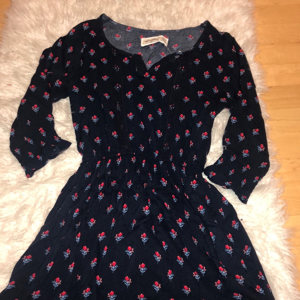 Abercrombie & Fitch Kids Half Sleeve Floral Dress